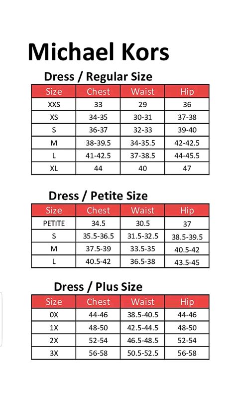 michael kors size guide|michael kors jacket size chart.